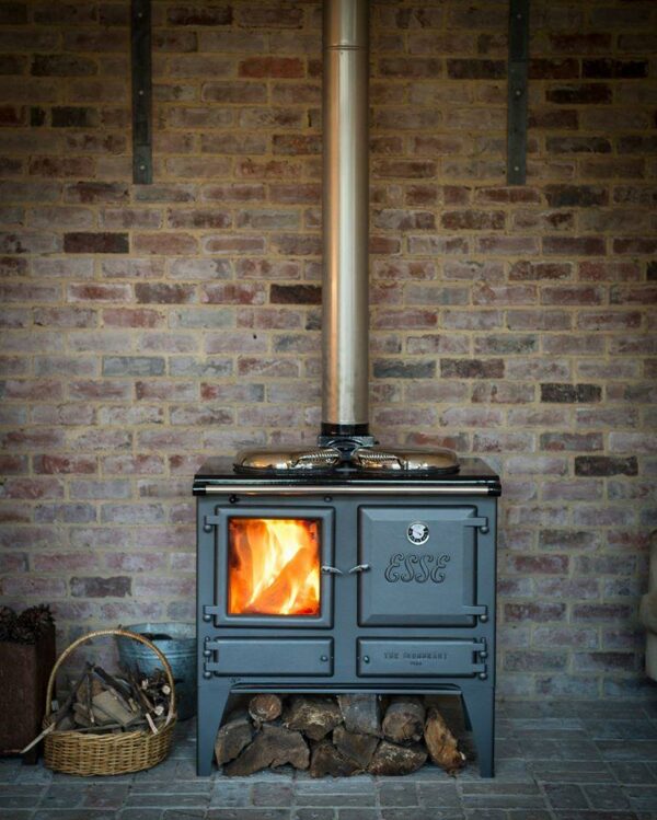 ESSE Ironheart Wood Stove/Cooker installed indoors