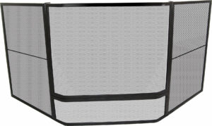 Mesh Fire Guard with Gate - Corner front view
