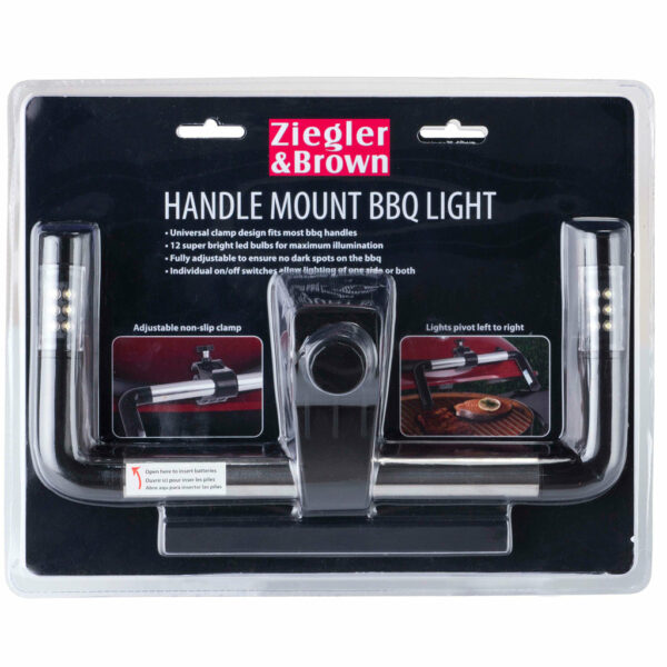 Ziggy Handle Mount BBQ Light in packaging