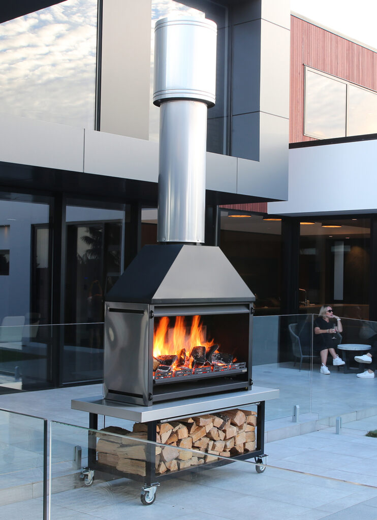 Metro Fires Outdoor 1200 Braai + Trolley Base Fireplace Only Fourth