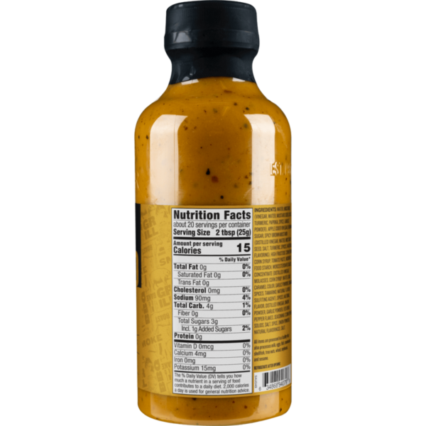 Traeger Liquid Liquid Gold Sauce - back label