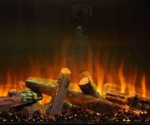 Ambe Log Fuelbed For Square 3D Electric Fireplace