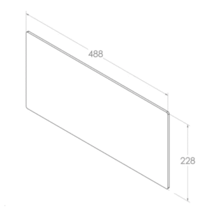 Jayline IS550/Spitfire Door Glass (488x228mm)
