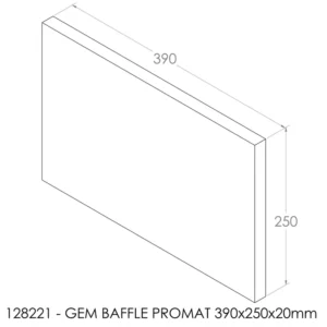 Jayline Gem 1998 Promat Baffle (250x390x20mm)