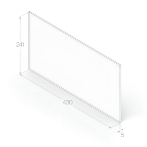 Jayline FR300 Door Glass 430x241x5mm