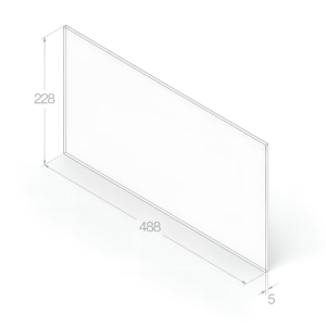 Jayline IS550/Spitfire Door Glass (488x228mm)