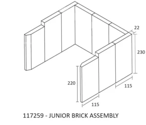 Jayline Brick Set 22MM Gem/Junior (9) (BOM)