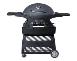 Ziggy Triple Grill Classic BBQ on Cart (Gunmetal Grey)