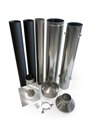 Metro STD 130mm Freestanding Flue Kit - 4.2m